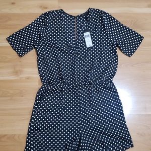 Bcbgmaxazria polka dot romper